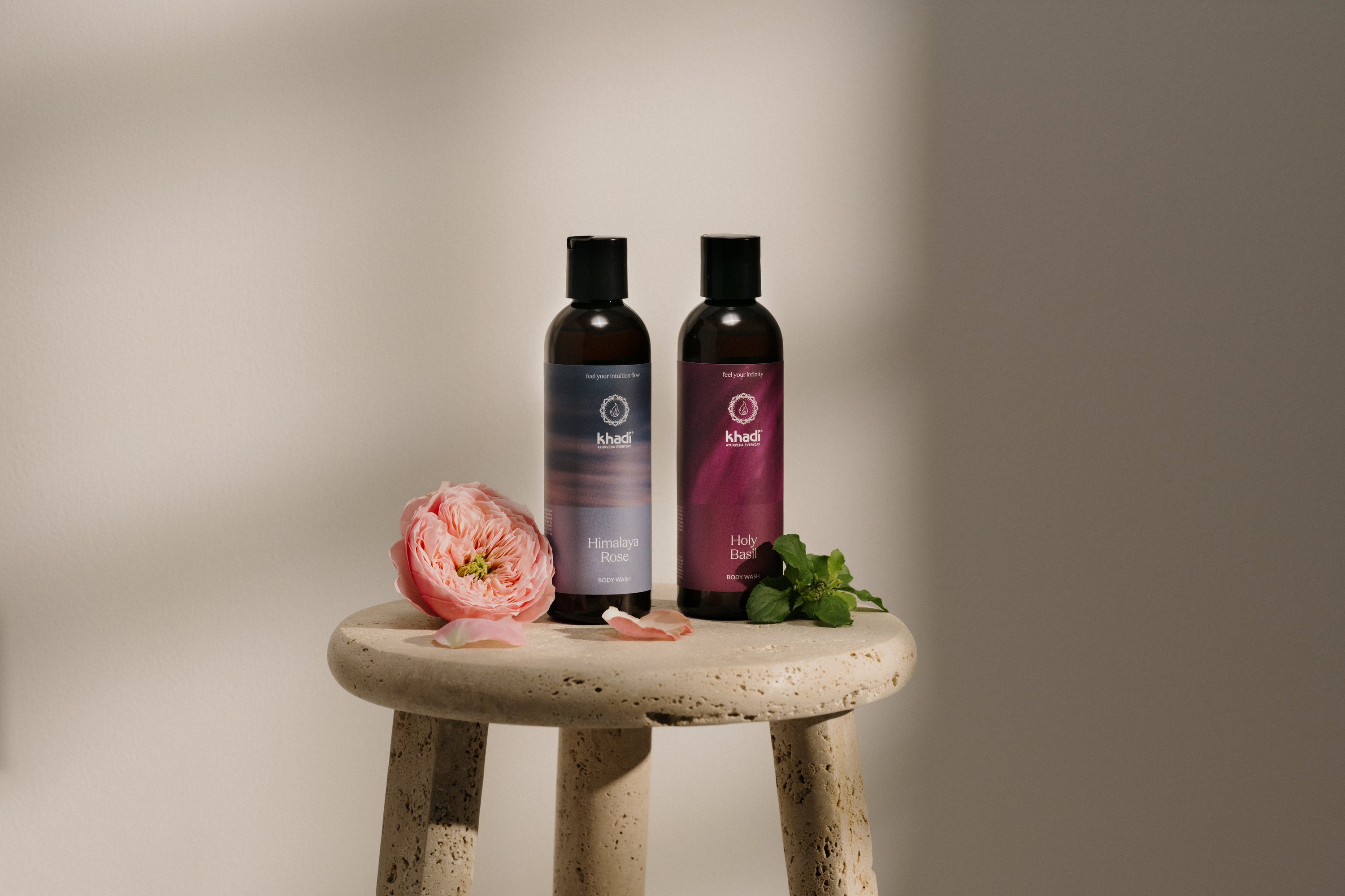 two natural bodywash products from khadi and their natural ingredients