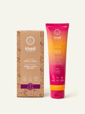 Color Care Set with plant-based hair color and conditioner by khadi