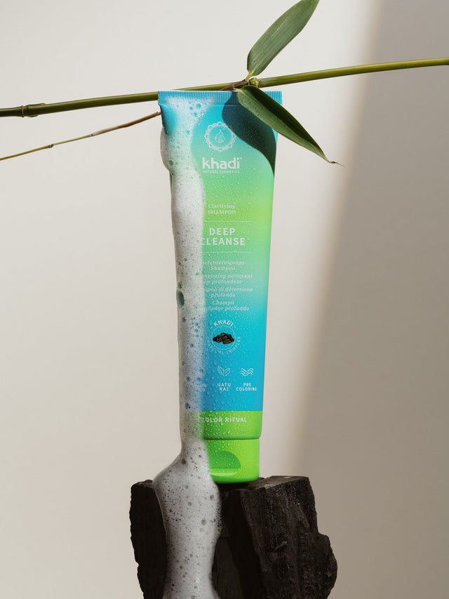 packaging of khadi deep cleanse natural shampoo