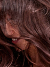 A model after using mahogany plant based hair color by khadi