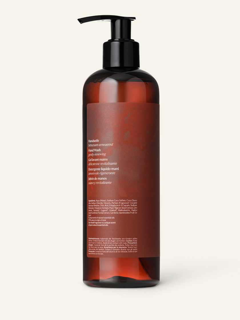 Back view of Khadi Pippali Pepper Hand Wash – exotic and spicy cleansing