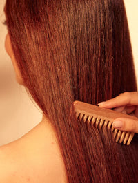 Model with hair and khadi Conditioner 