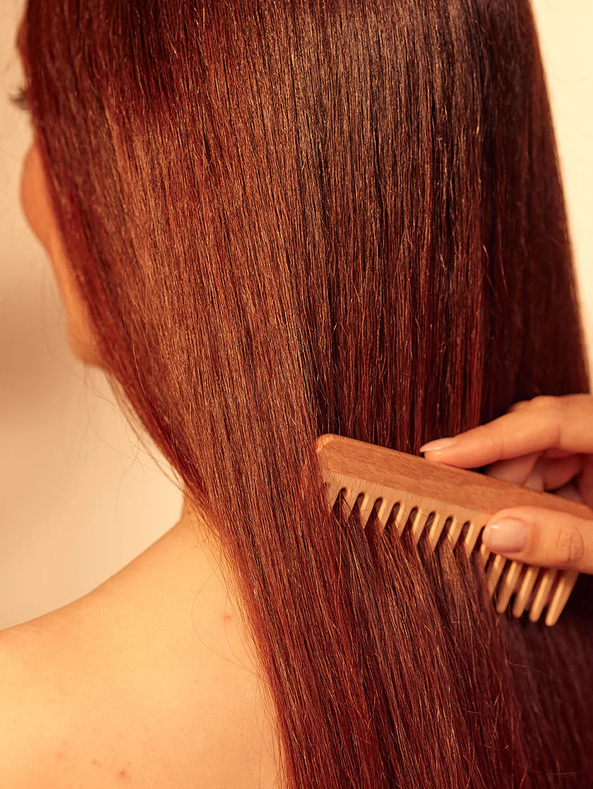 Model with hair and khadi Conditioner 