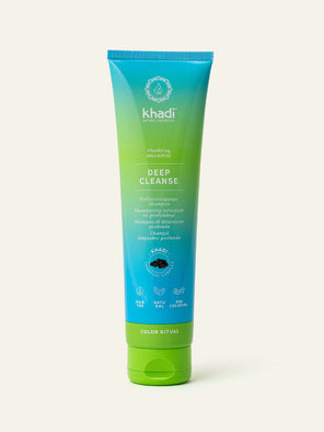 packaging of khadi deep cleanse natural shampoo