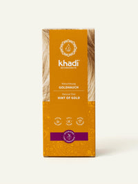Image of Golden Hue plant-based hair color packaging, front view by khadi