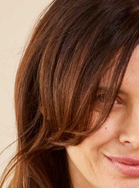 Image of hair model, showcasing khadi hair care